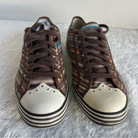 Paul Smith Men Shoes Multicolor Signature Striped Size UK 7 US 8 - Picture 3 of 12